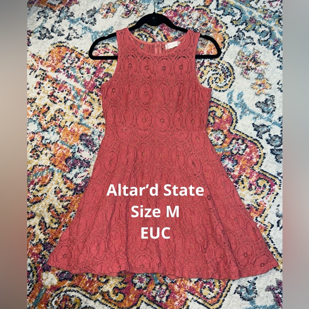 Altar’d State Dress, size M, excellent condition! Coral color.